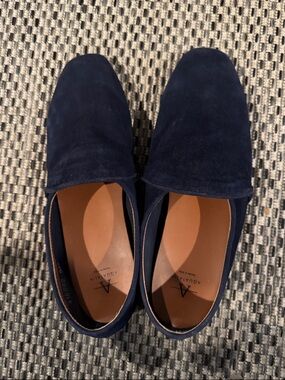 Aqualtalia Revy blue suede slip on flats size 9